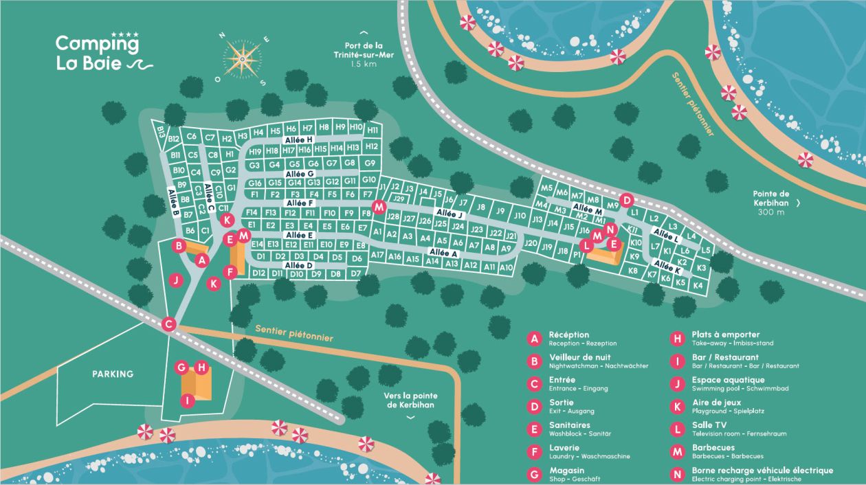 Map of campsite with plot numbers