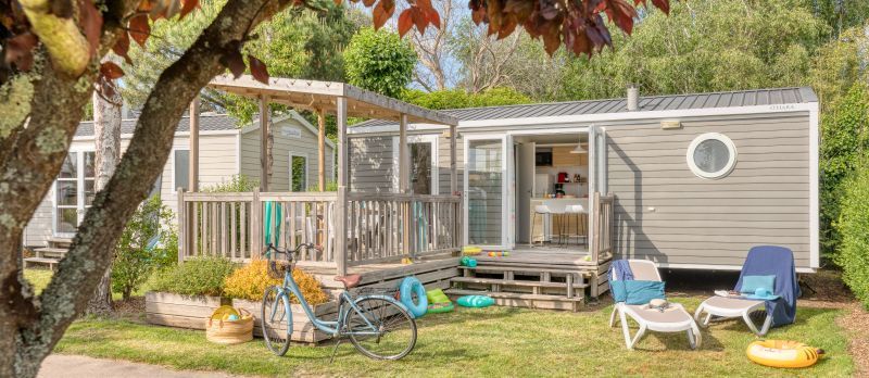 Mobile homes with terrace, 2–3 bedrooms
